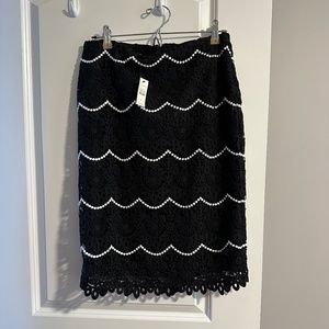 Talbots lace pencil skirt